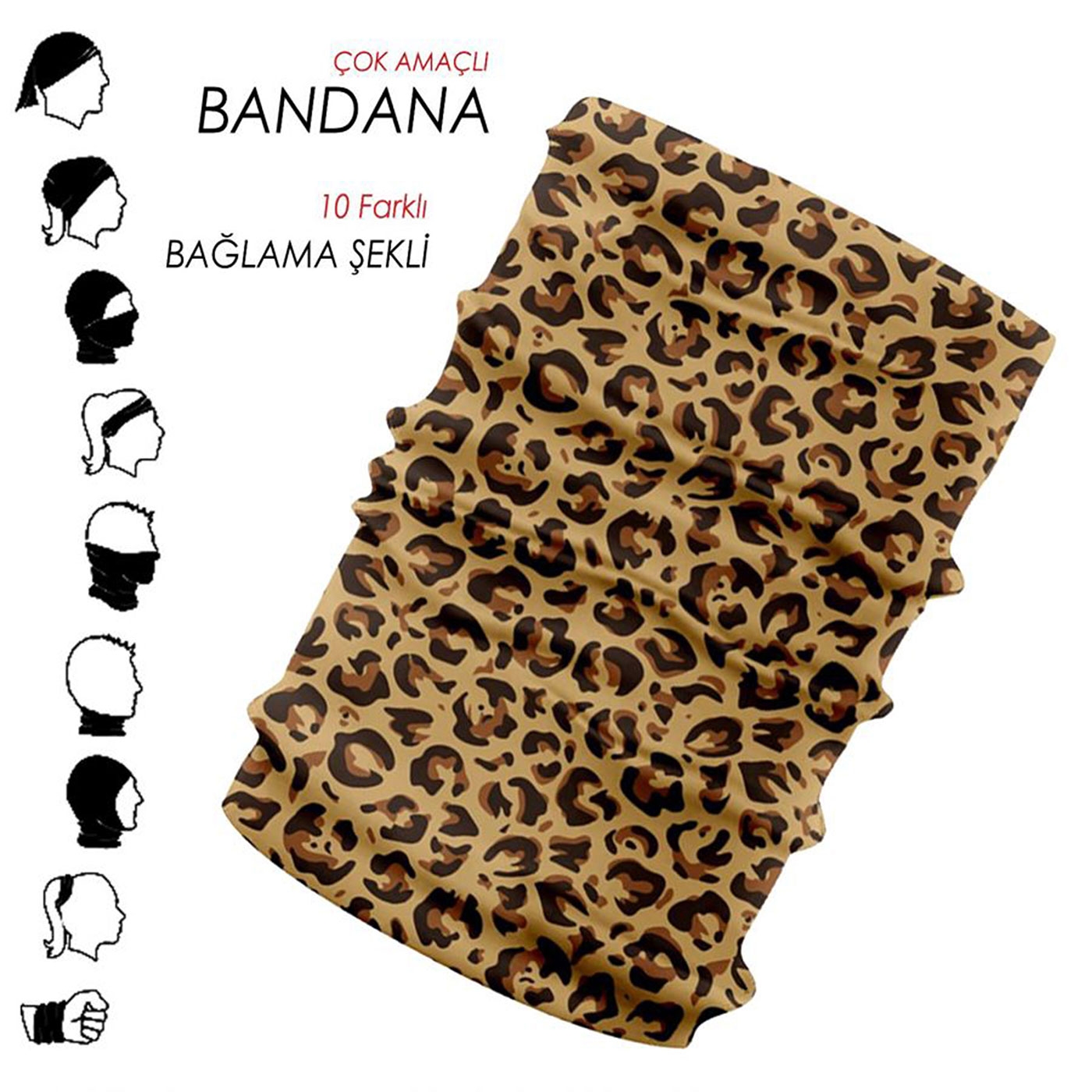 Çok Amaçlı Baskılı Bandana ve Boyun Bandı